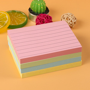 3 5 Inch Creative Colored Lined Rectangle Sticky Notes Tearable Message Stickers For Takeaway Office - Product Image 1