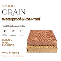 Planche de terrasse en composite bois-plastique solide, imperméable, moderne et de qualité supérieure pour patio, balcon, utilisation en extérieur