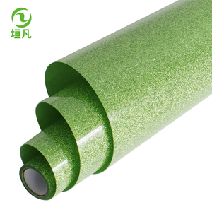 Yuanfan paillettes sur vinyle de transfert de chaleur plat vert paillettes vinyle transfert de chaleur pour vêtements de mode fer sur vinyle pailleté - Product Image 2