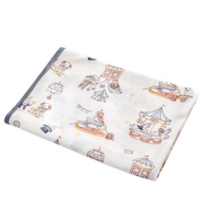 Manta Envolvente de Algodón Puro 90x90 cm con Dobladillo, Diseño de Animales de Dibujos Animados, para Recién Nacidos, Categoría A - Product Image 4