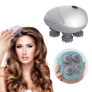 Masseur électrique portable pour le cuir chevelu à vibrations, 4 têtes de massage, mini masseur pieuvre étanche, haute qualité - Product Image 1