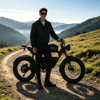 Vélo électrique 1500W 52V 30Ah 20 pouces avec pneus larges, vélo de montagne électrique à double suspension, frein à disque hydraulique, vélo électrique pour adultes