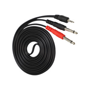Conector estéreo personalizado TRS de 1,5 m y 3,5mm a doble <span class=keywords><strong>Cable</strong></span> de Audio divisor Mono Y de 6,35mm <span class=keywords><strong>para</strong></span> amplificador de <span class=keywords><strong>guitarra</strong></span> eléctrica, teléfono, portátil, MP3 - Product Image 5