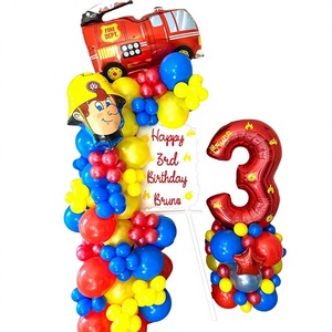 Set <span class=keywords><strong>de</strong></span> 112 Globos <span class=keywords><strong>de</strong></span> Aluminio con Diseño <span class=keywords><strong>de</strong></span> Camión <span class=keywords><strong>de</strong></span> <span class=keywords><strong>Bomberos</strong></span> <span class=keywords><strong>de</strong></span> <span class=keywords><strong>Sam</strong></span>, Números del 1 al 9, Ideal para Fiestas <span class=keywords><strong>de</strong></span> Cumpleaños, Aniversarios, Graduaciones - Product Image 1