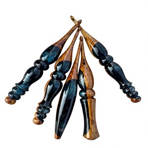 Wooden & Resin Fashion <b>Crochet</b> <b>Hook</b> Needles Set 20cm Convenient for Hand Knitting and <b>Crochet</b> DIY Crafts - Product Image 1