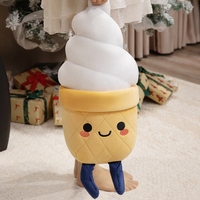 Dessin animé Snack Emojis peluche oreiller crème glacée poupée doux peluche oreiller jouet