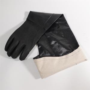 Guantes Largos de Neopreno Negro de 90 cm, Resistentes al Aceite, Ácidos, Químicos, al Calor, al Fuego, Impermeables, Gruesos, Antideslizantes y Arrugados - Product Image 4