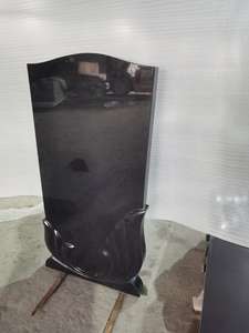 Assolutamente nero granito contemporaneo lapide commemorativa moderna Russia statua per tombe e monumenti cimiteriali - Product Image 5