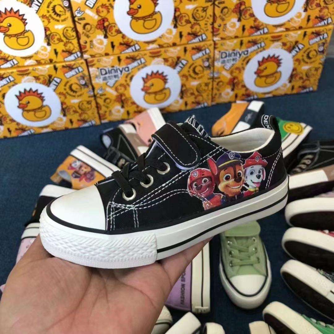 Симпатичная легкая детская спортивная холщовая обувь унисекс с мультяшным принтом для мальчиков и девочек