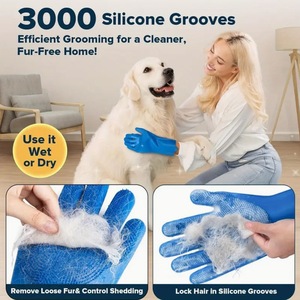 Set di 6 Strumenti in Silicone per la Toelettatura degli Animali Domestici con Guanti da Bagno per Cani e Spazzola Massaggiante - Riutilizzabile, Impermeabile e Resistente al Calore per Tutti gli Animali - Product Image 4