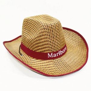 Sombrero de Paja Estilo Vaquero Mexicano Grande para Viajes al Oeste, Sombrero de Sol de Verano de Hierba Natural - Product Image 2