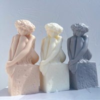Moule en silicone pour bougie figurine zodiacale Vierge Christel Marott, moule à bougie zodiacale femme nue, moule à cire femme, décoration d'intérieur