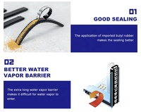 Espaciador de Butilo de Tamaño Personalizado con Superficie de Aluminio Premium y Fuerte Fuerza de Sujeción para Puertas y Ventanas de Edificios, Vidrio Doble Aislante IGU