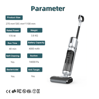 Aspirateur professionnel eau et poussière CE, services OEM direct usine, charge rapide, faible bruit, filtre HEPA, assistant vocal, usage domestique