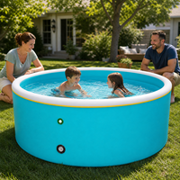 Petite piscine gonflable ronde de 6,6 pieds pour la détente familiale dans la cour