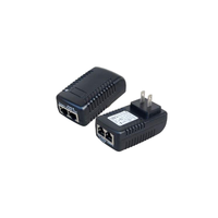 Sunsoont 48V POE Injector Adapter Power Supply 10/100Mbps Sesuai IEEE 802.3af 2 Port Kapasitas Switch 400M Full-Duplex