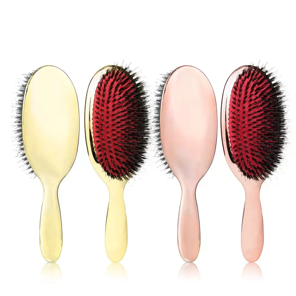 Detangling Nylon Bristle Boar Massage Hair Brush High Quality Custom Logo Hairbrush Pig Bristle Hair Brushes