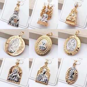 Collezione di Ciondoli Animali XUPING, Charms Placcati in Oro 18K con Zirconi a Forma di Delfino, Drago ed Elefante, Vendita all'Ingrosso - Product Image 5
