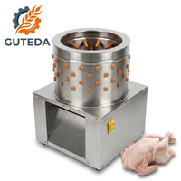 Plumeuse à poulet professionnelle robuste avec moteur 1,5 CV et tambour en acier inoxydable de 20 pouces pour boucherie