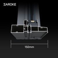 Ventanas Corredizas SAROKE con Diseño Patentado sin Marco, de Aleación de Aluminio con Rotura de Puente Térmico, Aisladas, Ahorradoras de Energía, Resistentes al Viento y con Mosquitera