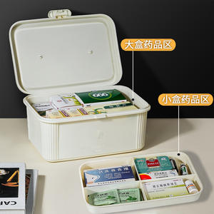 Trousse médicale portable multi-couches grande capacité en plastique avec bandoulière pour la maison - Product Image 2