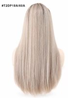 Perruques de luxe haut de gamme en cheveux humains chinois Remy soyeux avec cuticules intactes, frontale française, densité 130%, 14, 18, 22 pouces, lisses, brun chocolat, avec dentelle HD