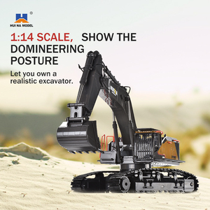 Huina 1592 22 canaux 1/14, pelle mécanique en métal, rotation à 680 degrés, camions radiocommandés, modèle d'excavatrice, <span class=keywords><strong>jouet</strong></span> d'excavatrice RC - Product Image 5