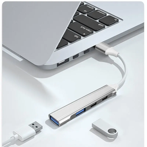 4 en 1 USB <span class=keywords><strong>3</strong></span>,0 <span class=keywords><strong>Hub</strong></span> tipo C adaptador multipuerto estación de acoplamiento USB <span class=keywords><strong>3</strong></span>,0 2,0 4 puertos OTG <span class=keywords><strong>Hub</strong></span> Compatible para teléfono móvil portátil - Product Image 2