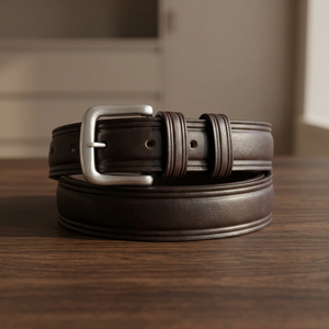 Ceinture en cuir de vachette de haute qualité, fabriquée à la main, style vintage, boucle en acier, impression de logo personnalisée, écologique, meilleur prix, ceintures pour hommes - Product Image 1