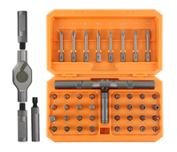 Jeu de tournevis magnétiques de qualité industrielle 42-en-1 Kit d'outils à cliquet bricolage avec poignée détachable pour la réparation d'ordinateurs et de vélos