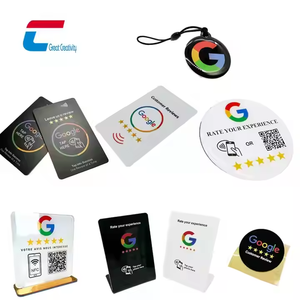 Autocollant de bouton époxy pour étiquette google Nfc étanche personnalisé Autocollant de carte de revue google social Nfc - Product Image 2