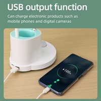 Lampe de table portable rechargeable moderne à LED, avec lumière de nuit et porte-crayons, pour une utilisation confortable pour les yeux