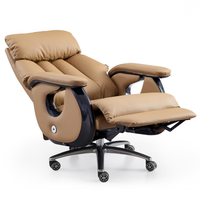 Chaise de bureau ergonomique en cuir de qualité supérieure avec réglage électrique de la hauteur, rotation à 360 degrés, pour usage domestique ou professionnel, idéale pour les cadres