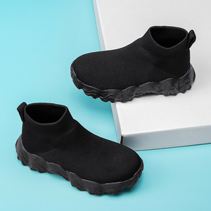 Spring Mesh Knit Sporty Sneakers Round <b>Toe</b> EVA Sole Breathable Lightweight Casual <b>Socks</b> Shoes <b>For</b> Kids Men Women - Product Image 3