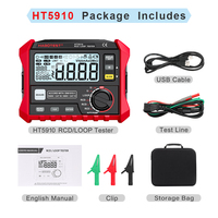 HT5910 Leakage Switch Tester LCD Digital Resistance Meter RCD Loop Tester Voltmeter Megohmmeter HABOTEST