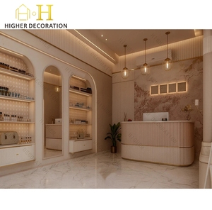 Boutique trucco espositore in legno vetrina cosmetica struttura in metallo espositore per cosmetici per il negozio al dettaglio - Product Image 5