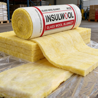 INSULWOOL R188 Toiture Mur Certifié ISO Résistant au Feu Isolation Phonique Écologique Rouleau de Laine de Verre Jaune Isolation Thermique/Contre le Froid