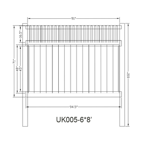 Panel de valla de privacidad de vinilo decorativo para exteriores, valla de <span class=keywords><strong>jardín</strong></span> de 6 pies, <span class=keywords><strong>casa</strong></span> de listones de plástico PVC - Product Image 6