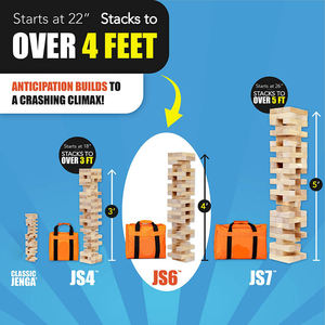 Juegos al aire libre <span class=keywords><strong>Juego</strong></span> <span class=keywords><strong>de</strong></span> torre grande <span class=keywords><strong>Juego</strong></span> <span class=keywords><strong>de</strong></span> apilamiento <span class=keywords><strong>de</strong></span> 54 bloques Incluye bolsa <span class=keywords><strong>de</strong></span> transporte - Product Image 3