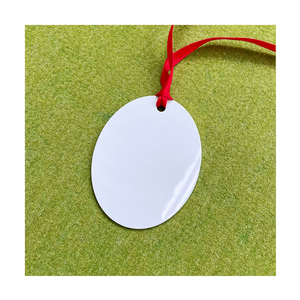 Adornos <span class=keywords><strong>de</strong></span> árbol <span class=keywords><strong>de</strong></span> Navidad para casa <span class=keywords><strong>de</strong></span> <span class=keywords><strong>perro</strong></span>, impresión por sublimación, en blanco, con cintas rojas - Product Image 6