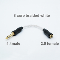 Nouvelle arrivée câble adaptateur HIFI 8 core OCC 2.5 femelle à 3.5 à 4.4 câble équilibré pour accessoires de casque Moondrop PS4