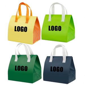 Golden Custom LOGO Shipping Bags Large Thermal Insulation Aluminum Foil Tote Bags Portable Picnic Cooler Bags - Product Image 4