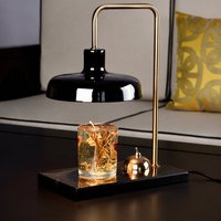 Lampe électrique à cire fondante en marbre pour aromathérapie avec veilleuse, minuterie, hauteur réglable et prises multiples pour usage intérieur/extérieur