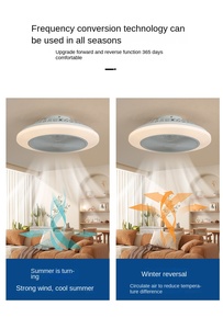 XD67 Ventilateur de plafond moderne télécommandé sans pales et avec lampes lumineuses avec ventilateur App Control Tuya Alexa Google Control - Product Image 5