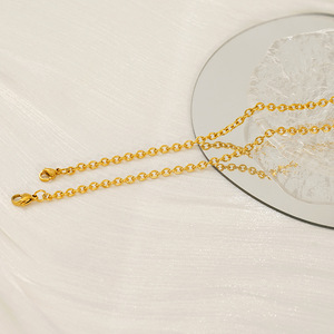 Zogxin Fashion Titanium Steel Chain Necklace Gold Color Daily Wear Unisex Accessory Geometric Design O-Chain Style - Product Image 3