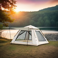 Vent vallée léger quatre saisons ensemble grand 3-4 personnes vitesse automatique ouverture pliable Camping tente étanche Oxford