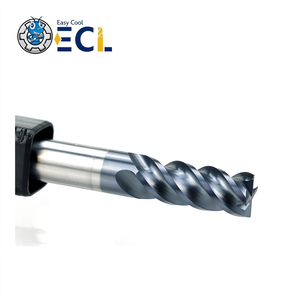 Fraise à queue en carbure Easy Cool ECL 4 cannelures, revêtement PEX, modèle KNA750, outil de coupe dynamique pour acier inoxydable, garantie 1 an - Product Image 1