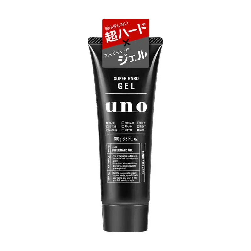 180G Uno Mannen Haar Styling Super Hard Nat Look Haarproducten Eco Gel Voor Mannen Haarstyler Voor Mannen