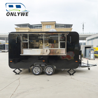 Remorque de vente de hot-dogs mobile en acier inoxydable, neuve, pour entreprise de restauration rapide, camion de cuisine multifonctionnel