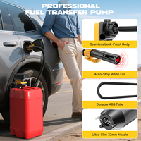 Pompe de transfert de carburant essence, diesel, kérosène 12L/min 20V/18V sur batterie avec buse fine de 33 mm et arrêt automatique